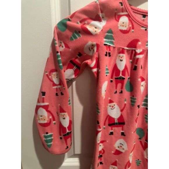 Carter's Girl Christmas Santa Clause Fleece Nightgown Size 6-7 - Picture 3 of 8